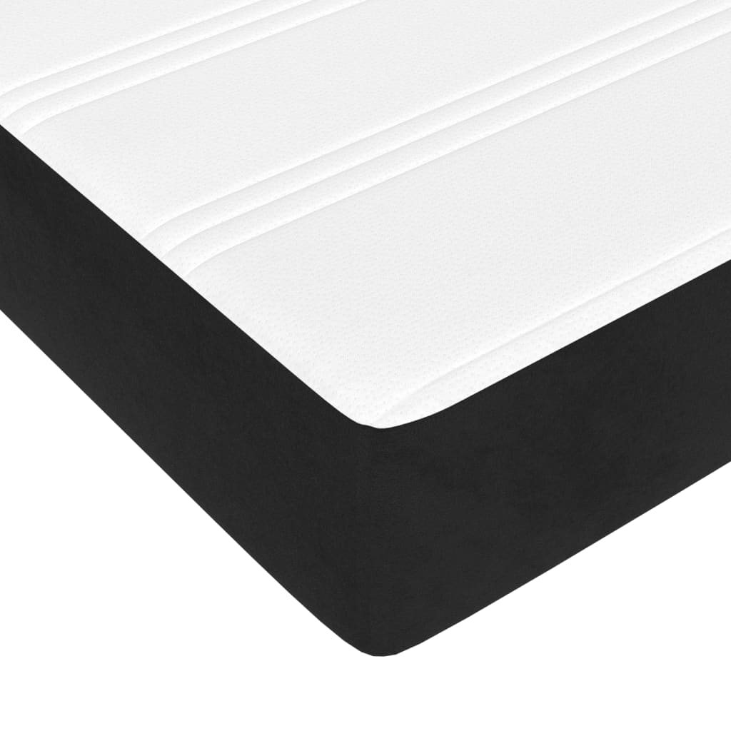 Matelas de lit à ressorts ensachés noir 120x220x20 cm velours Matelas vidaXL   