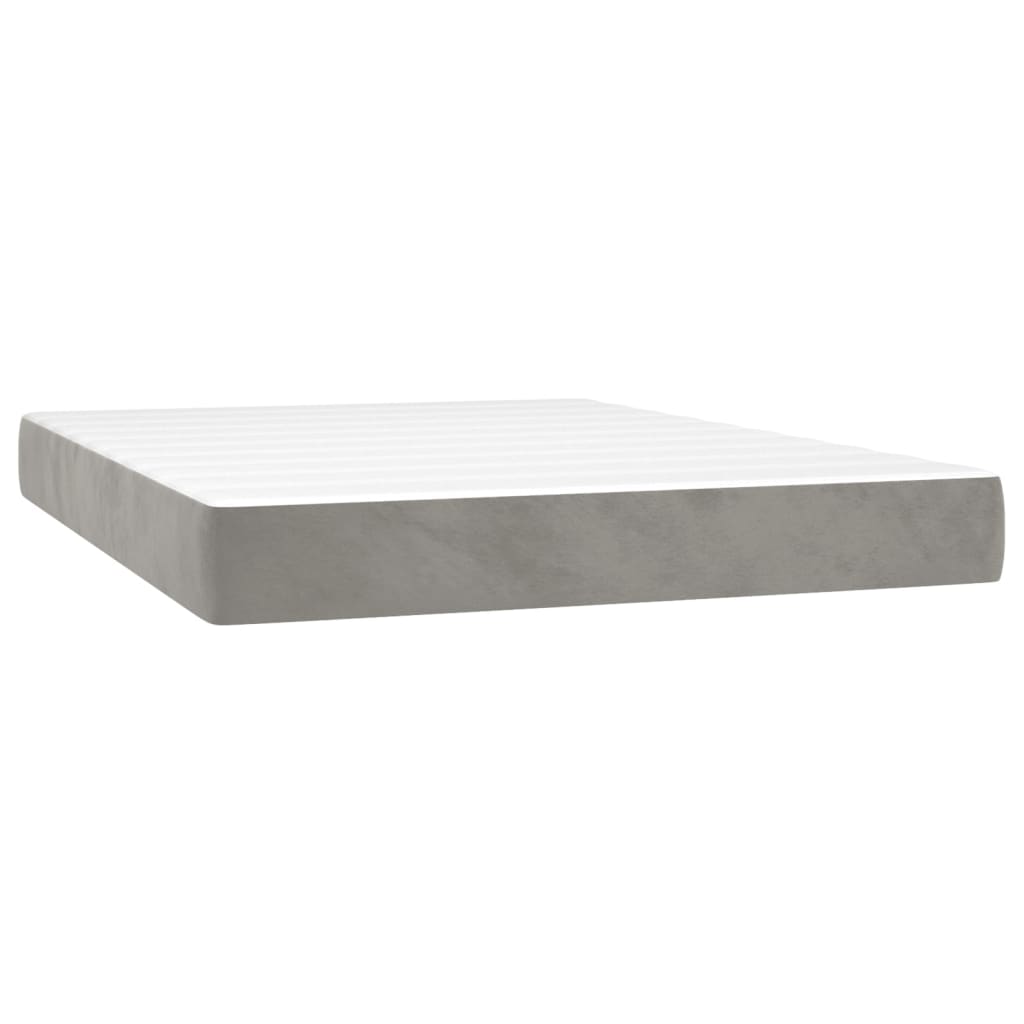 Matelas de lit à ressorts ensachés gris clair 140x220x20 cm Matelas vidaXL   