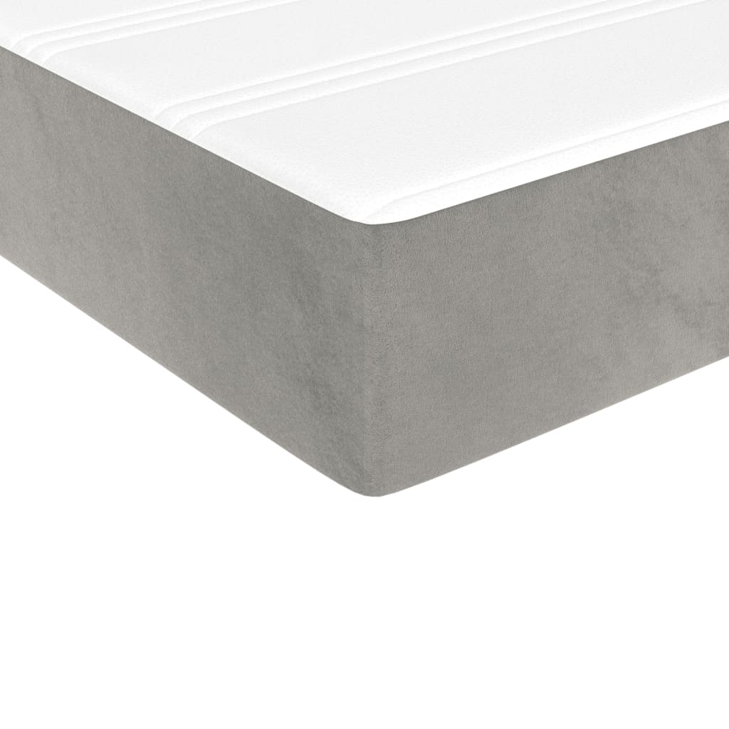 Matelas de lit à ressorts ensachés gris clair 140x220x20 cm Matelas vidaXL   