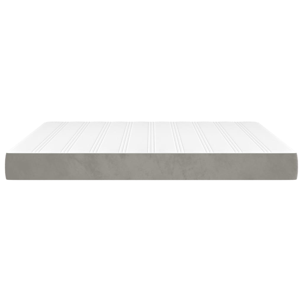 Matelas de lit à ressorts ensachés gris clair 160x220x20 cm Matelas vidaXL   