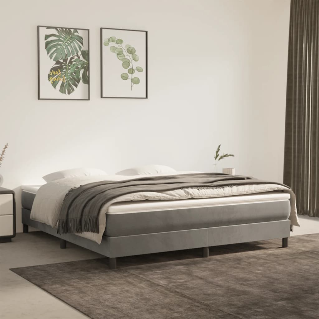 Matelas de lit à ressorts ensachés gris clair 160x220x20 cm Matelas vidaXL   