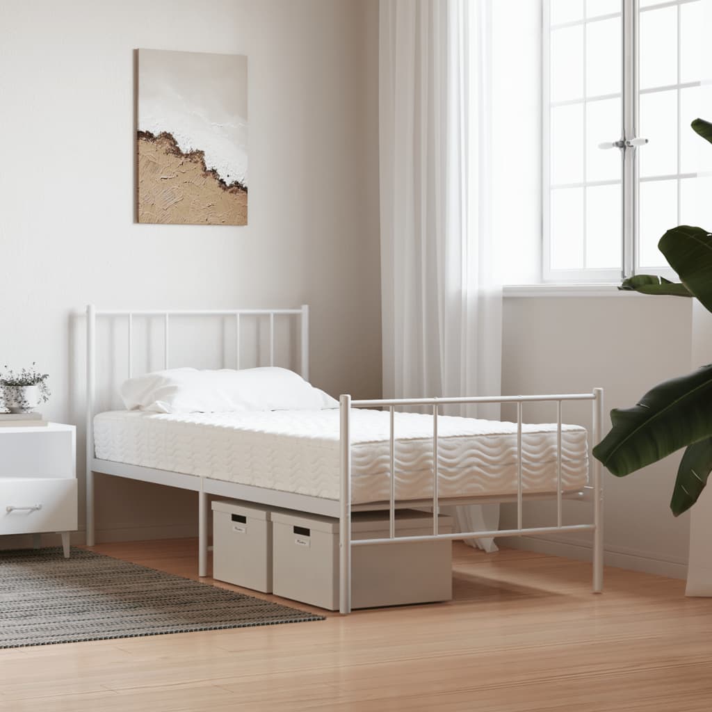 Matelas en mousse blanc 80x220 cm dureté H2 H3 Matelas vidaXL   