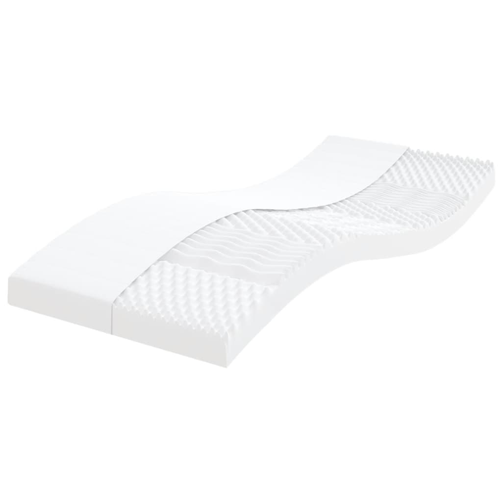 Matelas en mousse blanc 100x210 cm 7 zones dureté 20 ILD Matelas vidaXL   