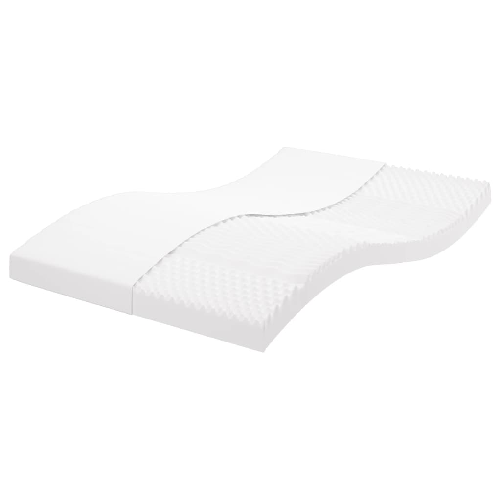 Matelas en mousse blanc 120x210 cm 7 zones dureté 20 ILD Matelas vidaXL   