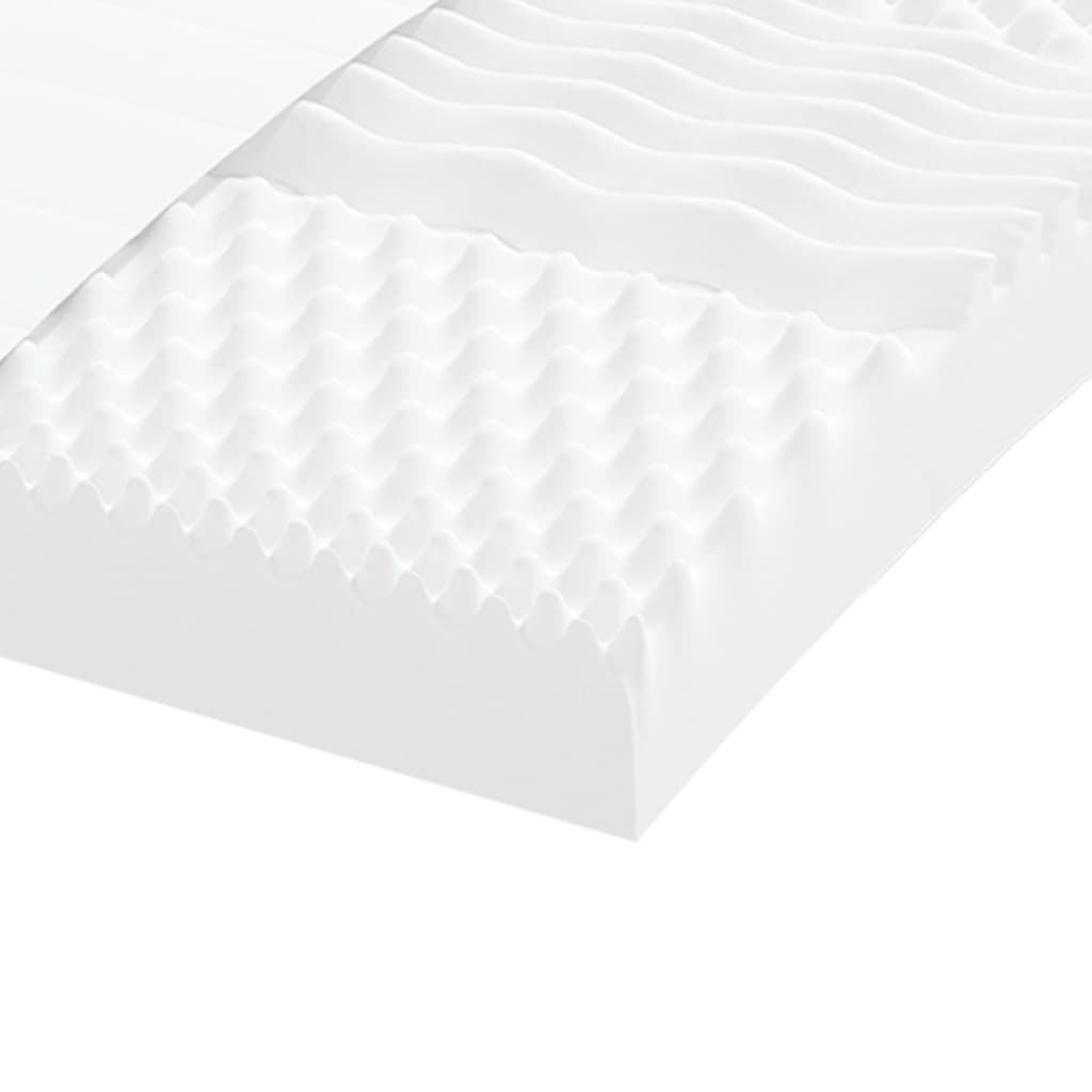 Matelas en mousse blanc 160x210 cm 7 zones dureté 20 ILD Matelas vidaXL   