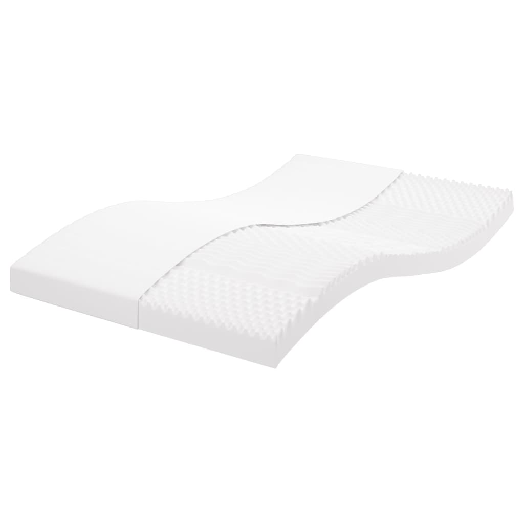 Matelas en mousse blanc 120x220 cm 7 zones dureté 20 ILD Matelas vidaXL   