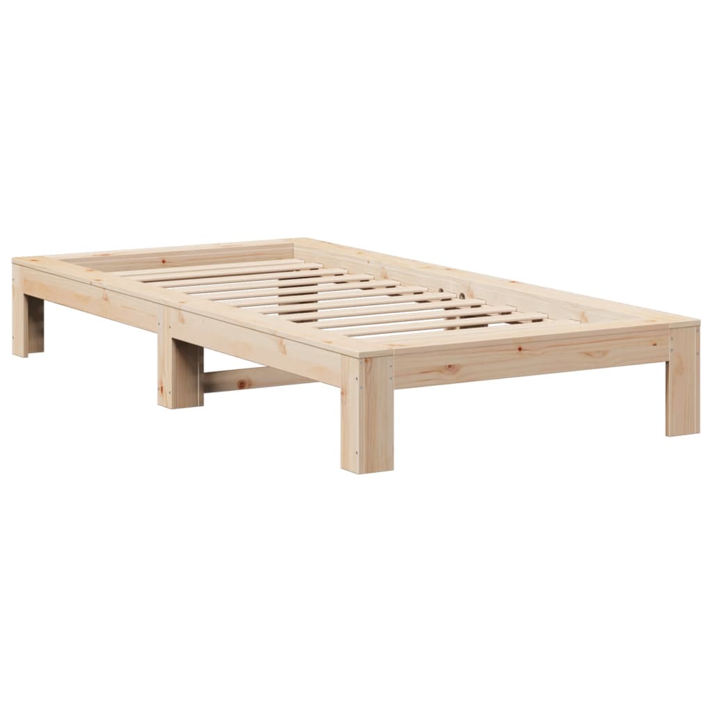 Cadre de lit sans matelas 90x190 cm bois de pin massif Lits & cadres de lit vidaXL   