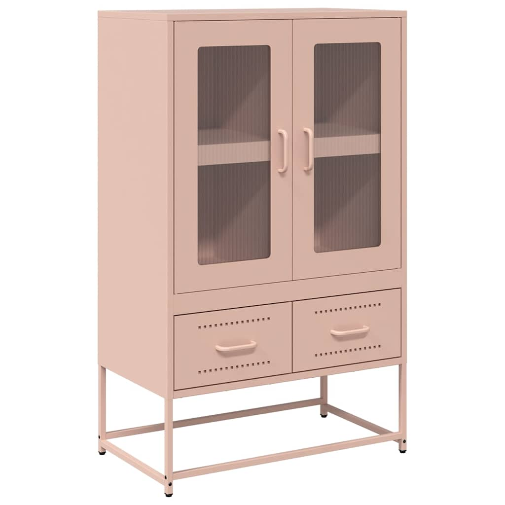 Buffet haut rose 68x39x111,5 cm acier Buffets & bahuts vidaXL