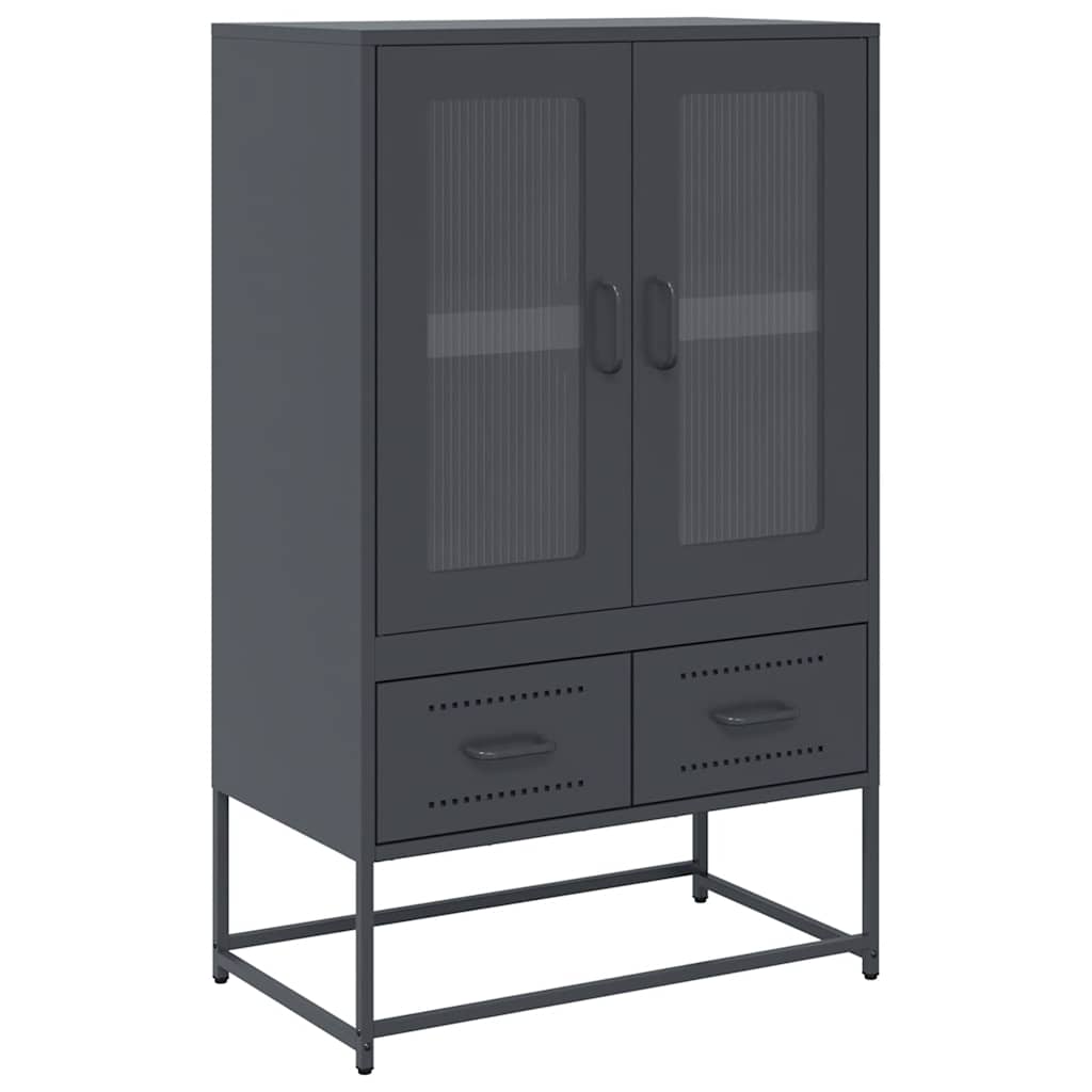 Buffet haut anthracite 68x39x111,5 cm acier Buffets & bahuts vidaXL