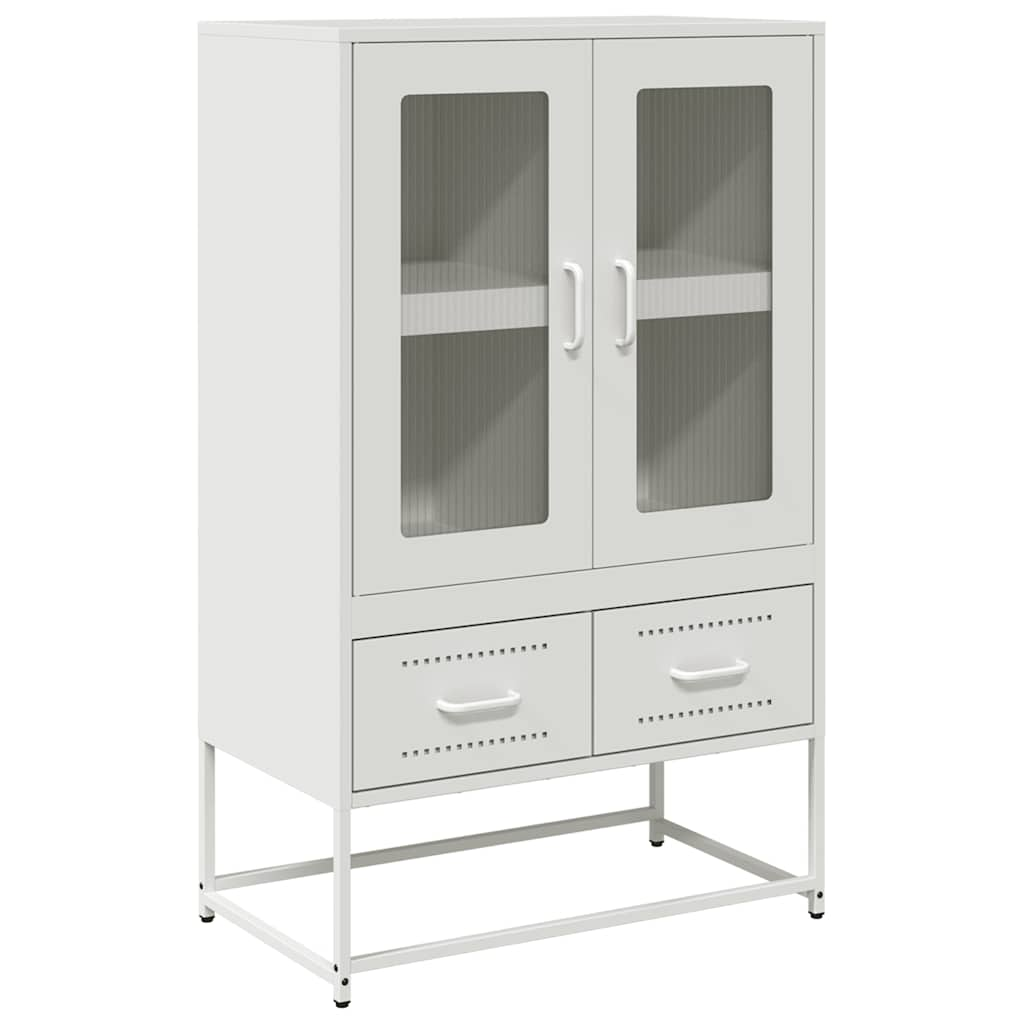 Buffet haut blanc 68x39x111,5 cm acier Buffets & bahuts vidaXL