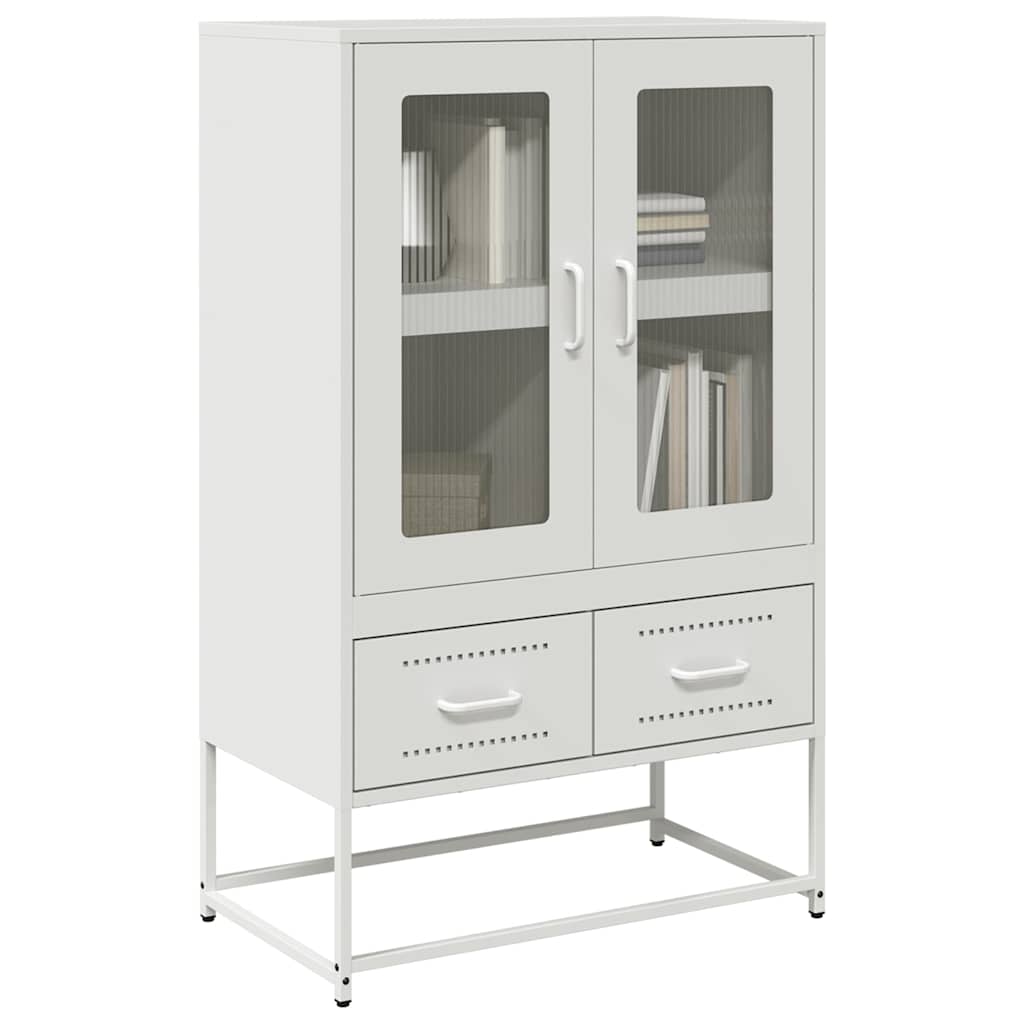 Buffet haut blanc 68x39x111,5 cm acier Buffets & bahuts vidaXL