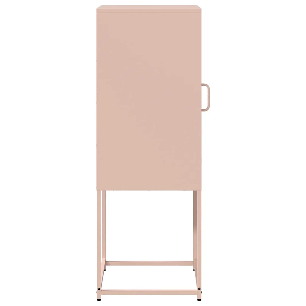 Buffet rose 36x39x107 cm acier laminé à froid Buffets & bahuts vidaXL