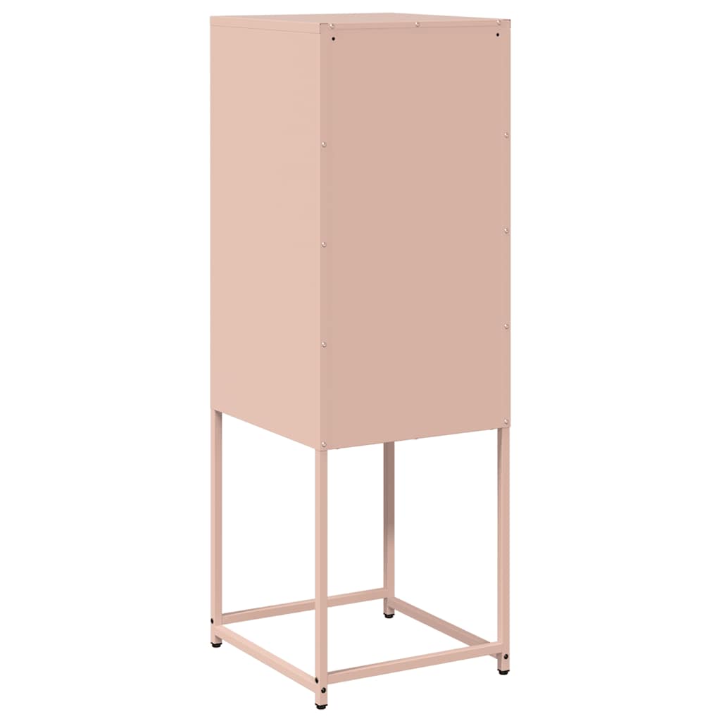 Buffet rose 36x39x107 cm acier laminé à froid Buffets & bahuts vidaXL