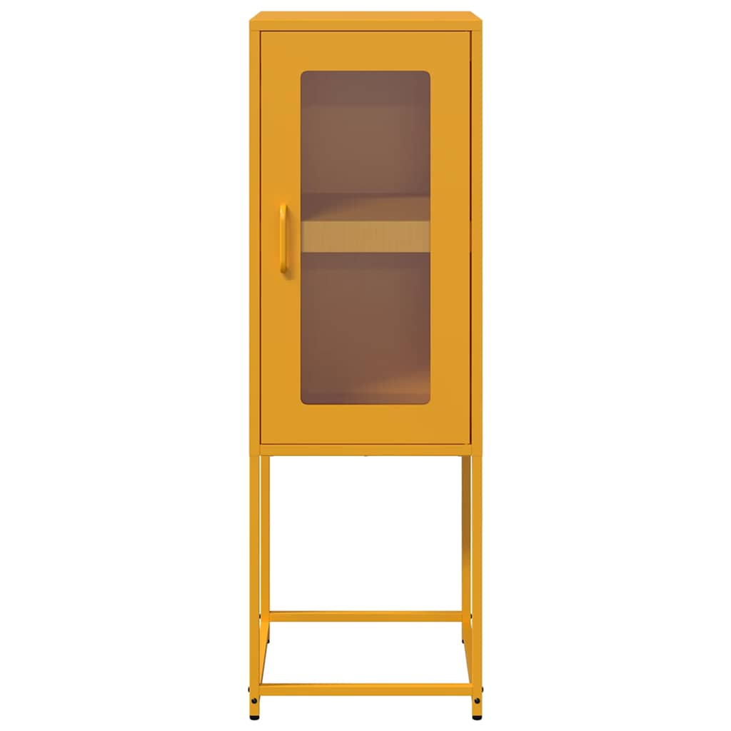 Buffet jaune moutarde 36x39x107 cm acier laminé à froid Buffets & bahuts vidaXL