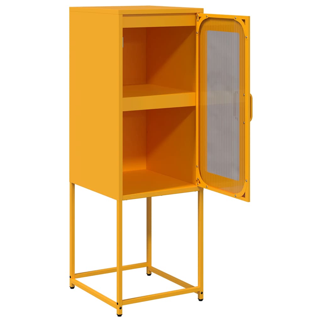 Buffet jaune moutarde 36x39x107 cm acier laminé à froid Buffets & bahuts vidaXL