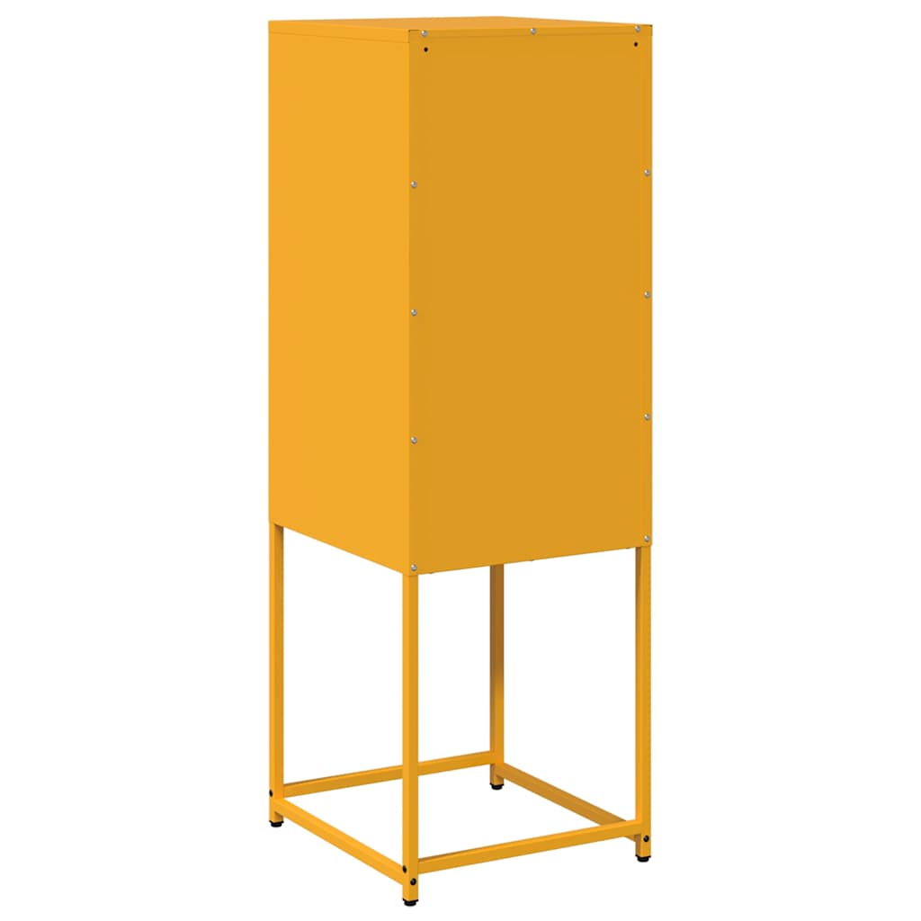 Buffet jaune moutarde 36x39x107 cm acier laminé à froid Buffets & bahuts vidaXL