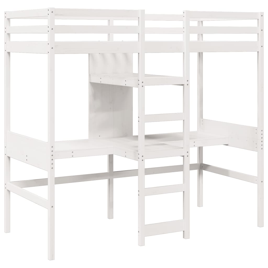 Cadre de lit superposé sans matelas blanc 80x200 cm pin massif Lits & cadres de lit vidaXL   