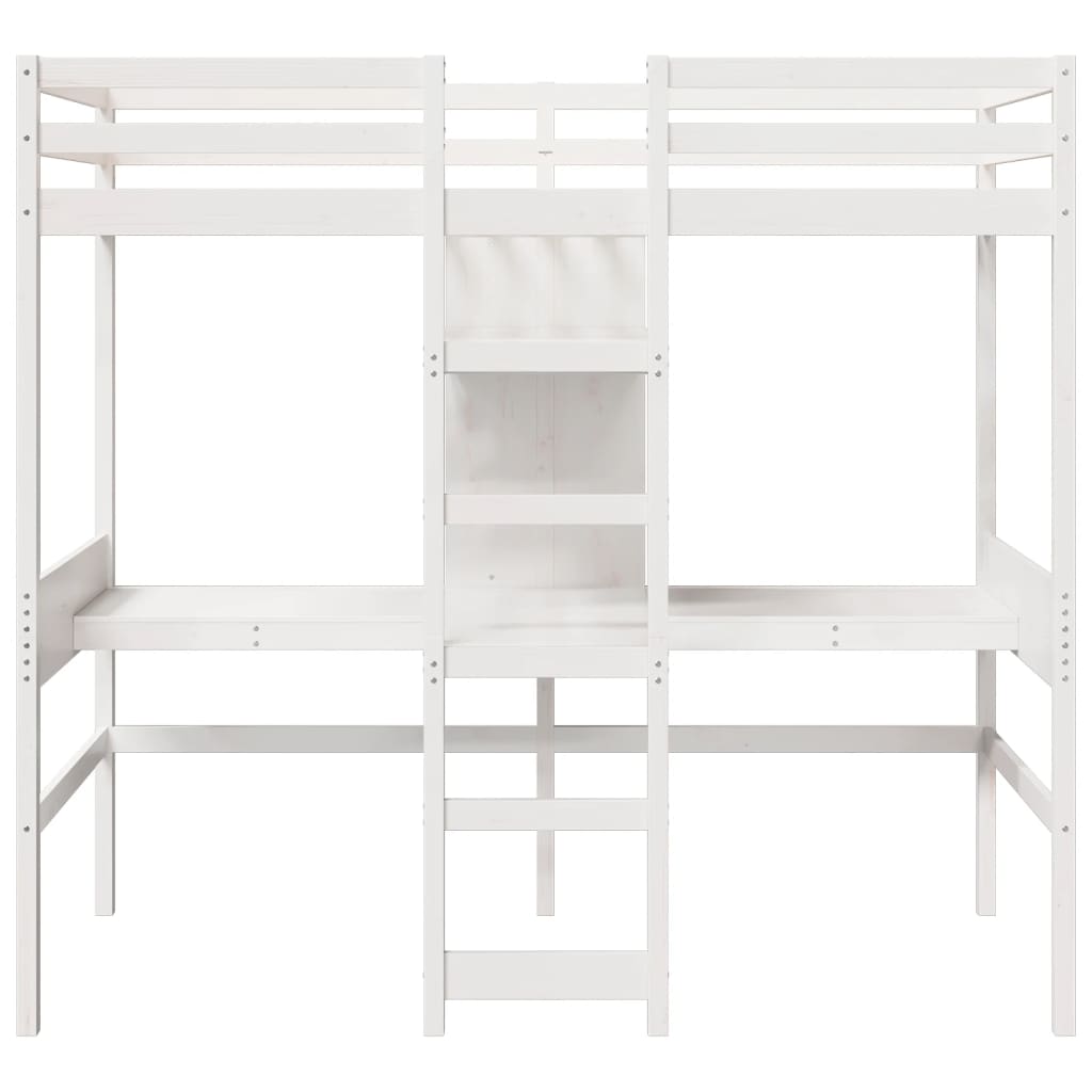 Cadre de lit superposé sans matelas blanc 80x200 cm pin massif Lits & cadres de lit vidaXL   