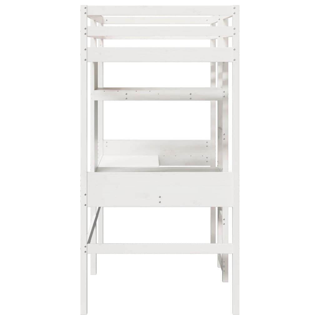 Cadre de lit superposé sans matelas blanc 80x200 cm pin massif Lits & cadres de lit vidaXL   