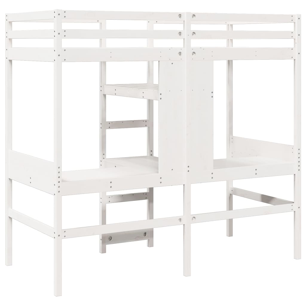 Cadre de lit superposé sans matelas blanc 80x200 cm pin massif Lits & cadres de lit vidaXL   