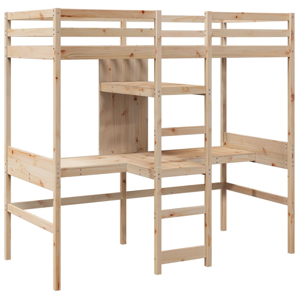 Cadre de lit superposé sans matelas 75x190cm bois de pin massif Lits & cadres de lit vidaXL   