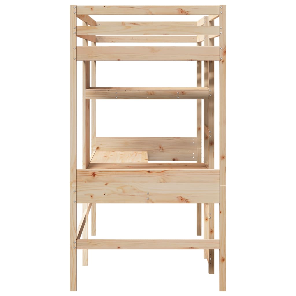 Cadre de lit superposé sans matelas 75x190cm bois de pin massif Lits & cadres de lit vidaXL   