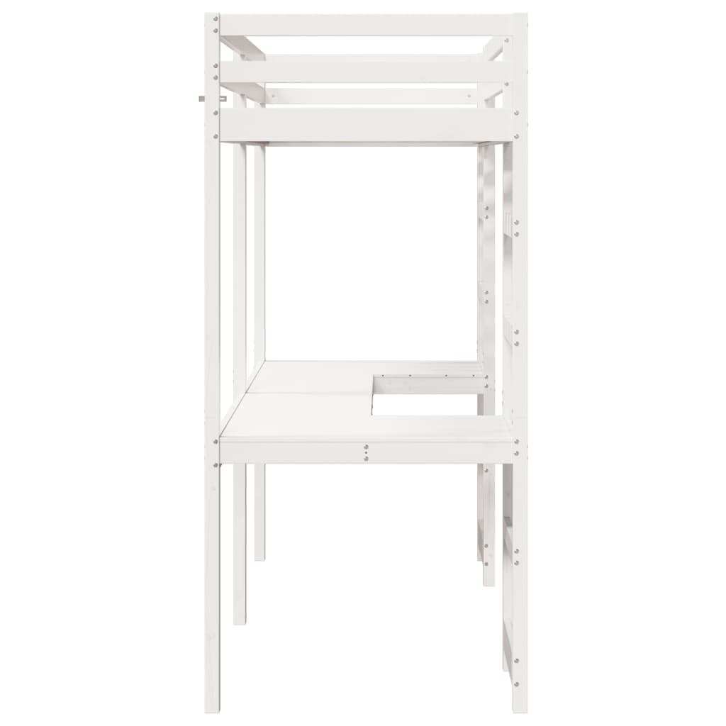 Cadre de lit superposé sans matelas blanc 75x190 cm pin massif Lits & cadres de lit vidaXL   