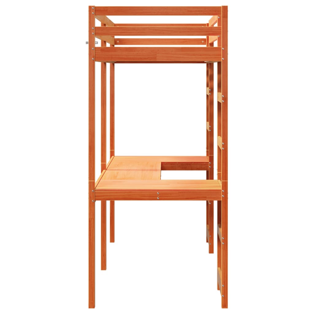 Cadre de lit superposé sans matelas 75x190cm bois de pin massif Lits & cadres de lit vidaXL   