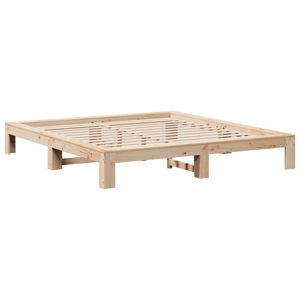 Cadre de lit sans matelas 180x200 cm bois massif de pin Lits & cadres de lit vidaXL   