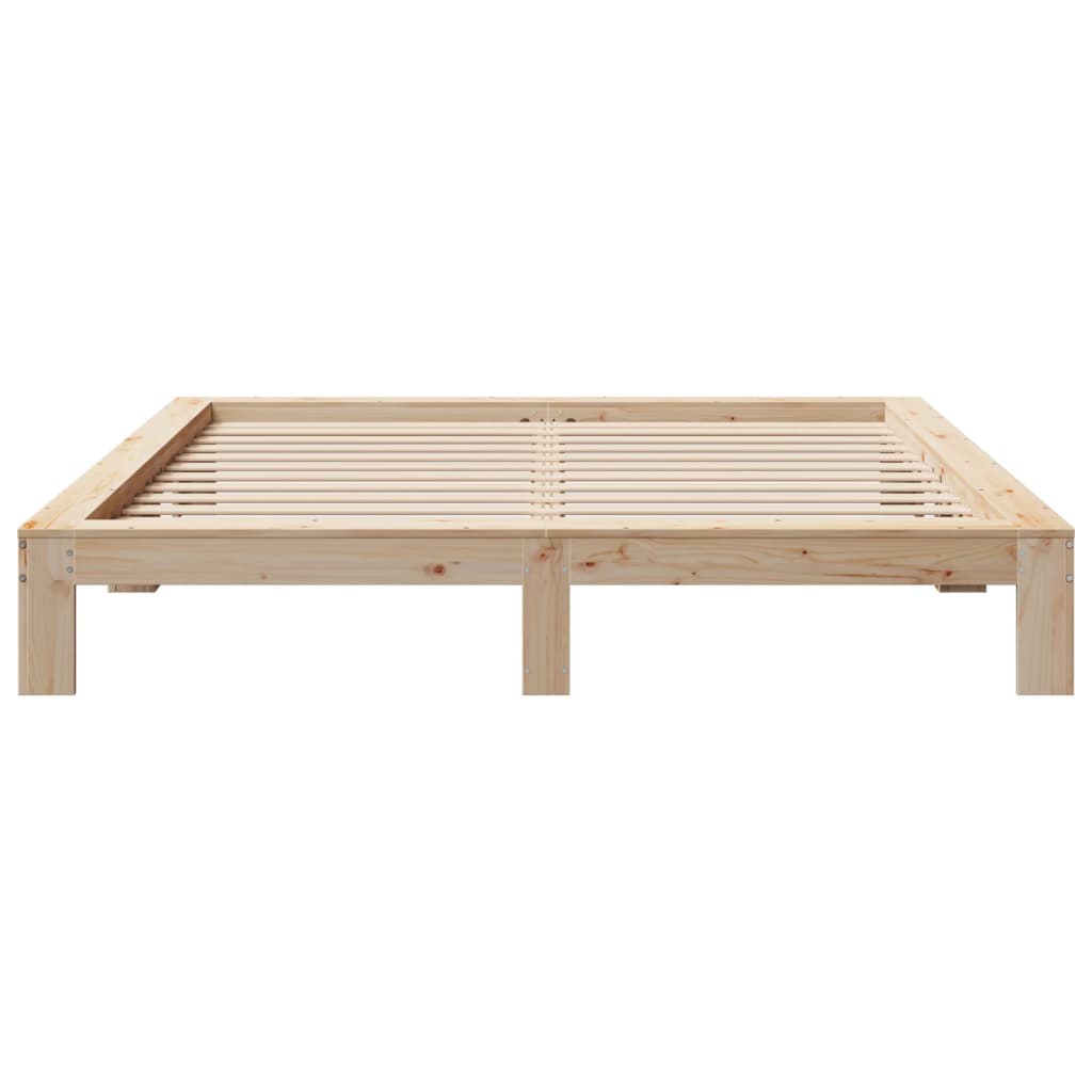 Cadre de lit sans matelas 180x200 cm bois massif de pin Lits & cadres de lit vidaXL   