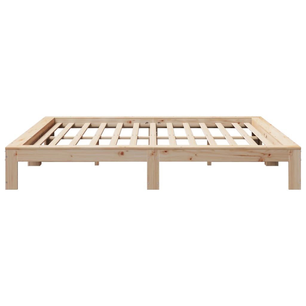 Cadre de lit sans matelas 180x200 cm bois massif de pin Lits & cadres de lit vidaXL   