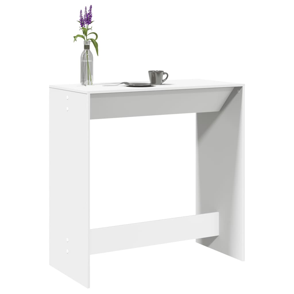 Table de bar blanc 102x50x103,5 cm bois d'ingénierie - Xios Store SNC