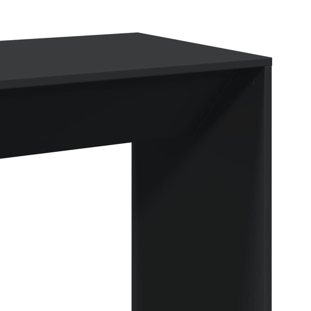 Table de bar noir 102x50x103,5 cm bois d'ingénierie - Xios Store SNC