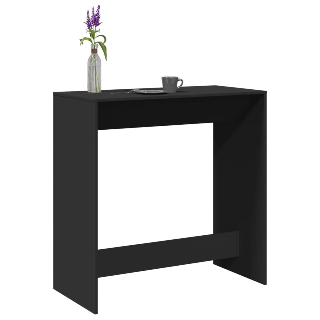 Table de bar noir 102x50x103,5 cm bois d'ingénierie - Xios Store SNC