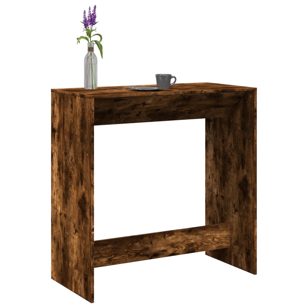 Table de bar chêne fumé 102x50x103,5 cm bois d'ingénierie - Xios Store SNC