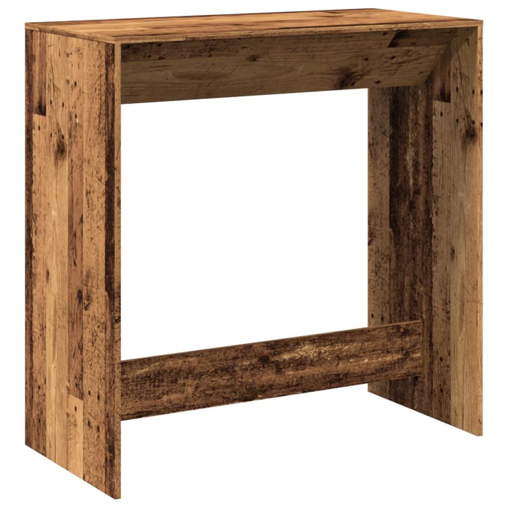 Table de bar vieux bois 102x50x103,5 cm bois d'ingénierie - Xios Store SNC