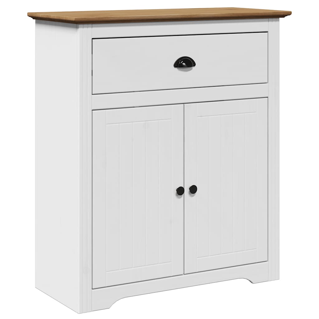 Armoire de couloir BODO blanc et marron 80x35x90 cm Coffres de rangement vidaXL   