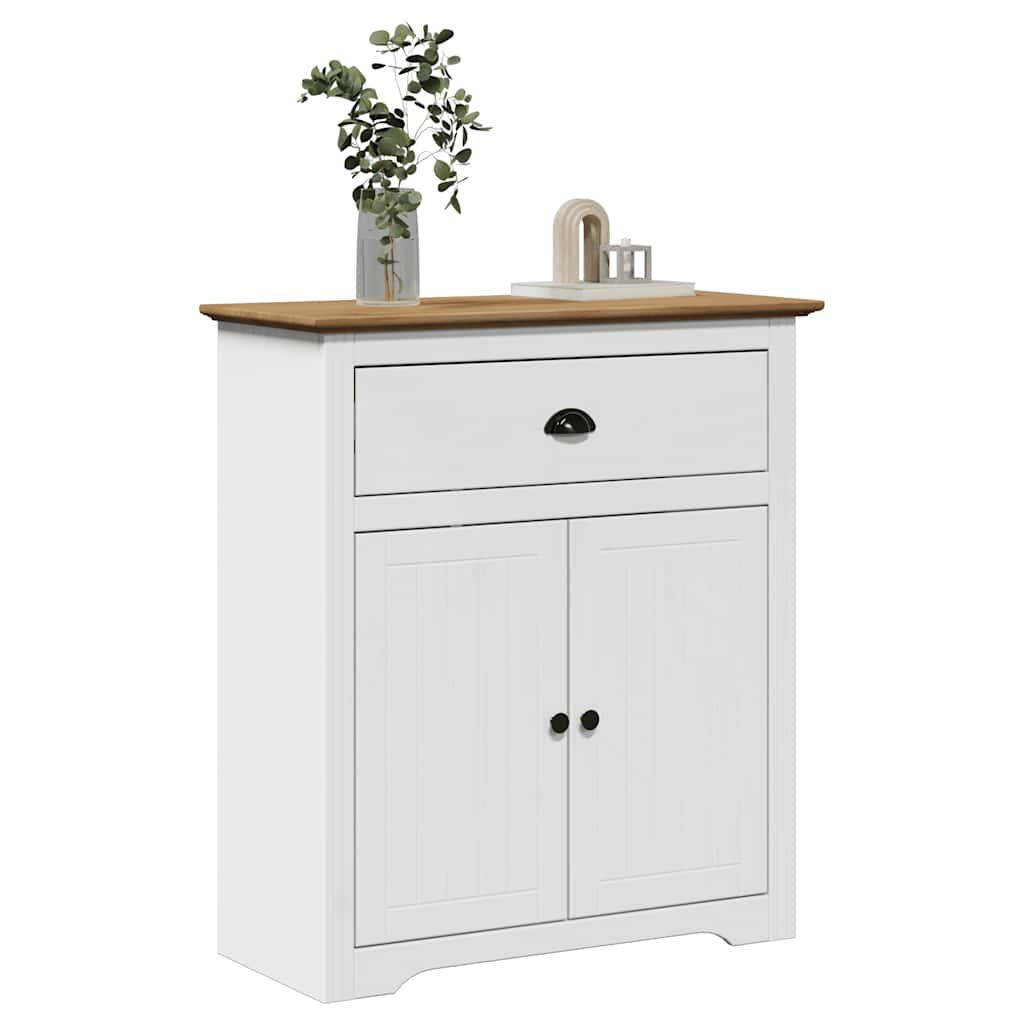 Armoire de couloir BODO blanc et marron 80x35x90 cm Coffres de rangement vidaXL   