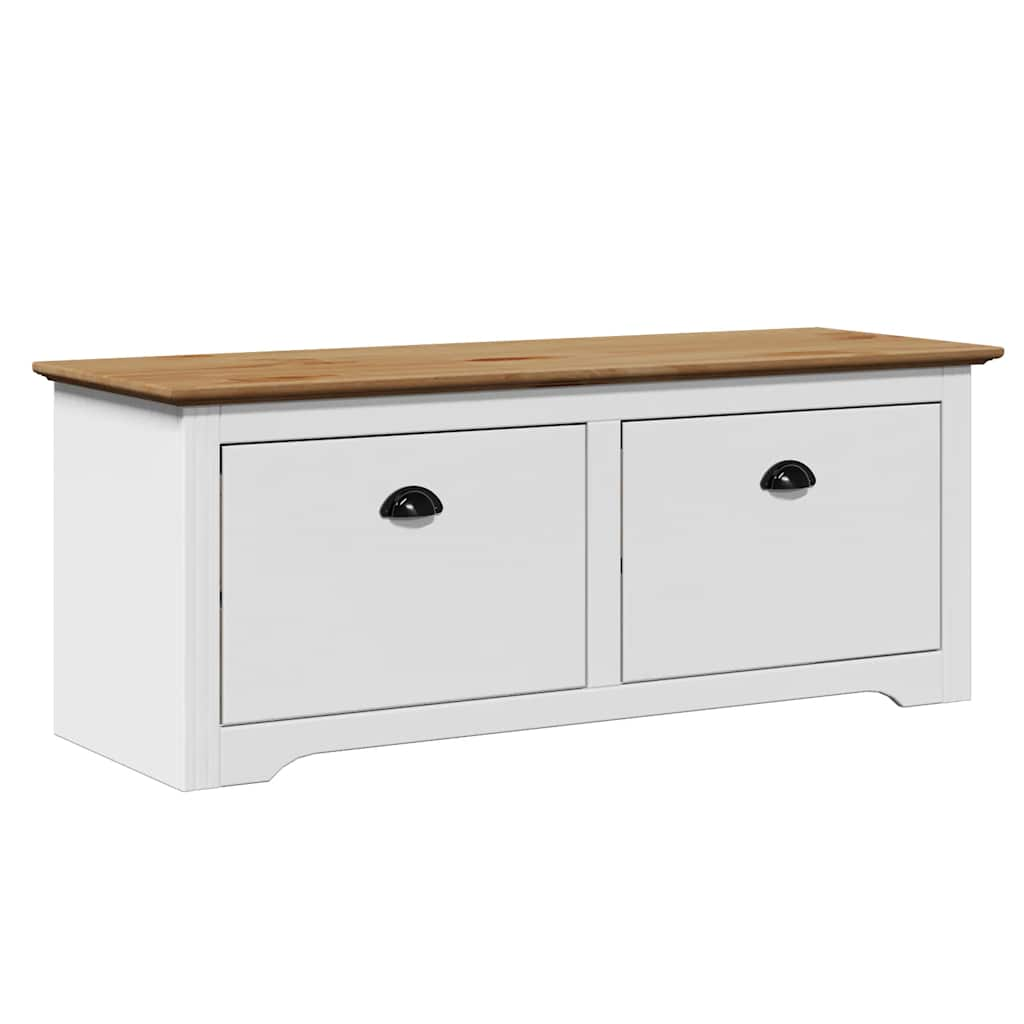 Banc de couloir BODO blanc et marron 114x40x45 cm Bancs coffres vidaXL   