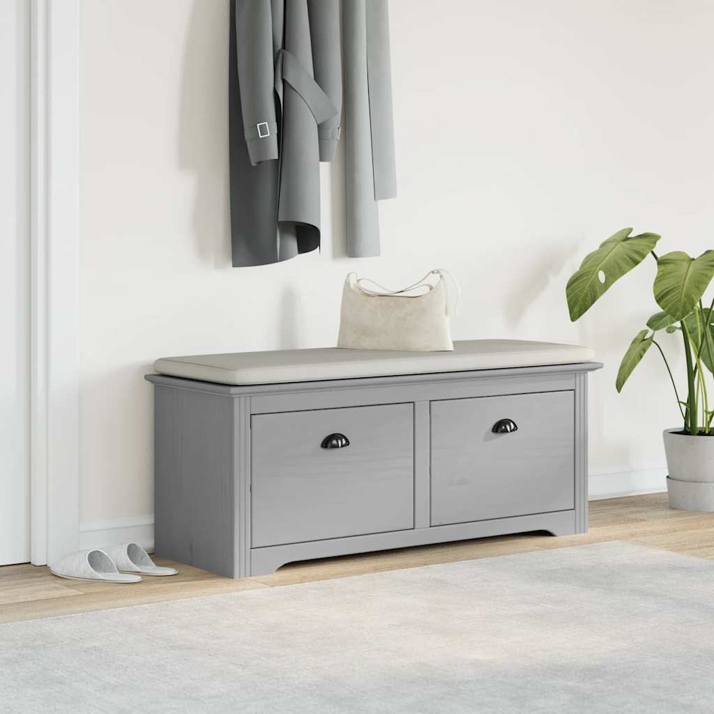 Banc de couloir BODO gris 114x40x45 cm Bancs coffres vidaXL   