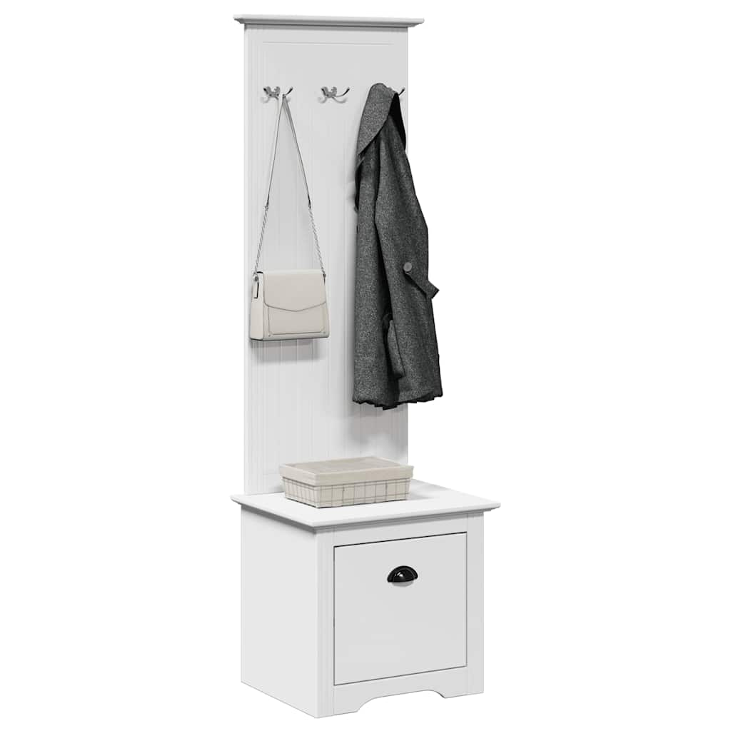 Armoire de couloir avec crochets BODO blanc 50x40x157 cm Bancs coffres vidaXL   