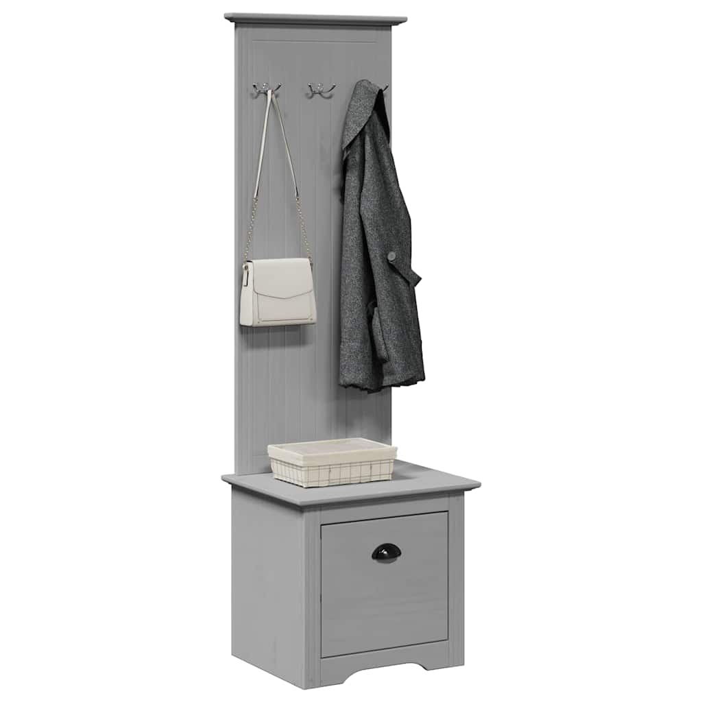 Armoire de couloir avec crochets BODO gris 50x40x157 cm Bancs coffres vidaXL   