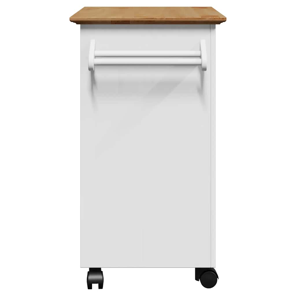 Chariot de cuisine BODO blanc et marron 72x45x80 cm Dessertes vidaXL   