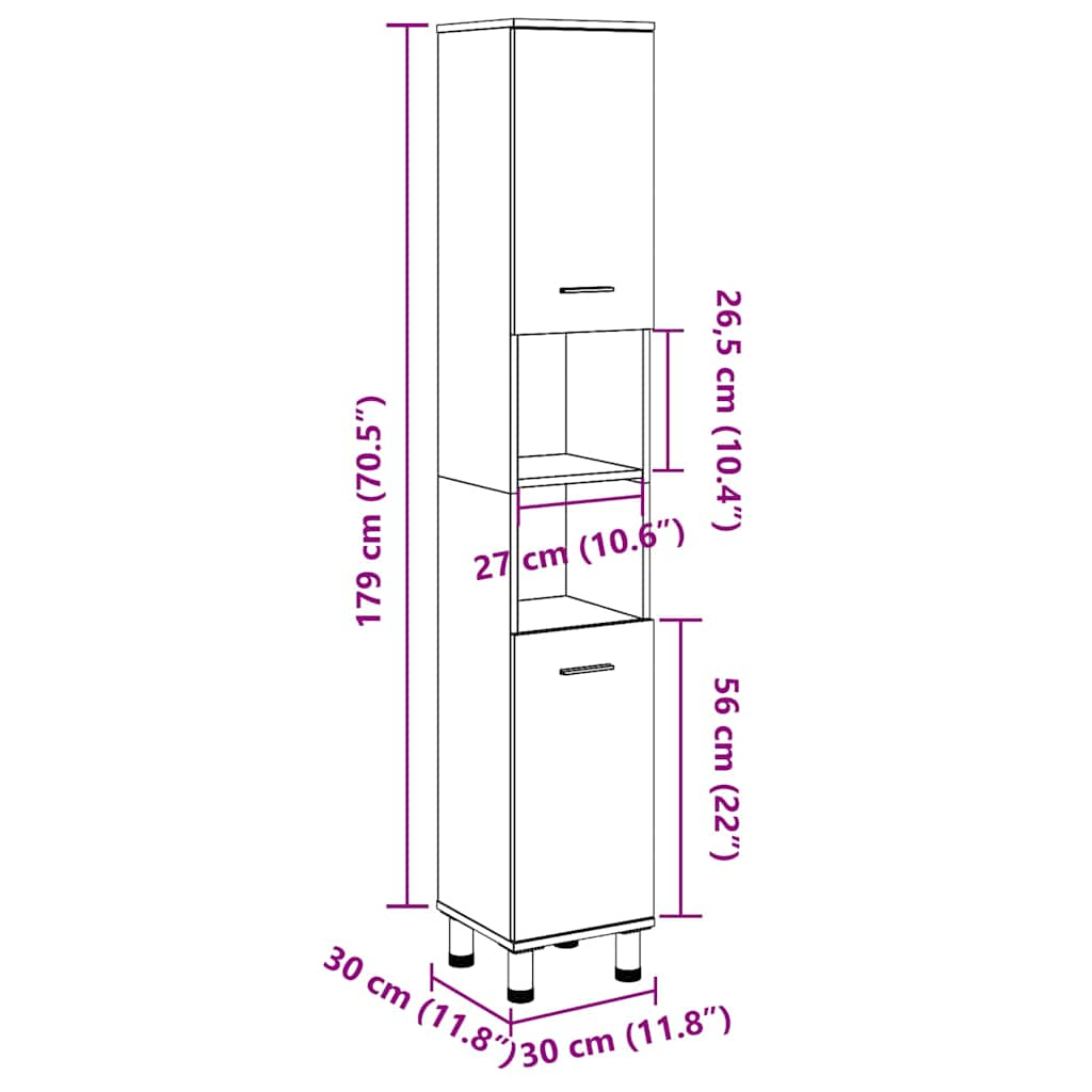 Chariot de cuisine BODO blanc et marron 72x45x80 cm Dessertes vidaXL   