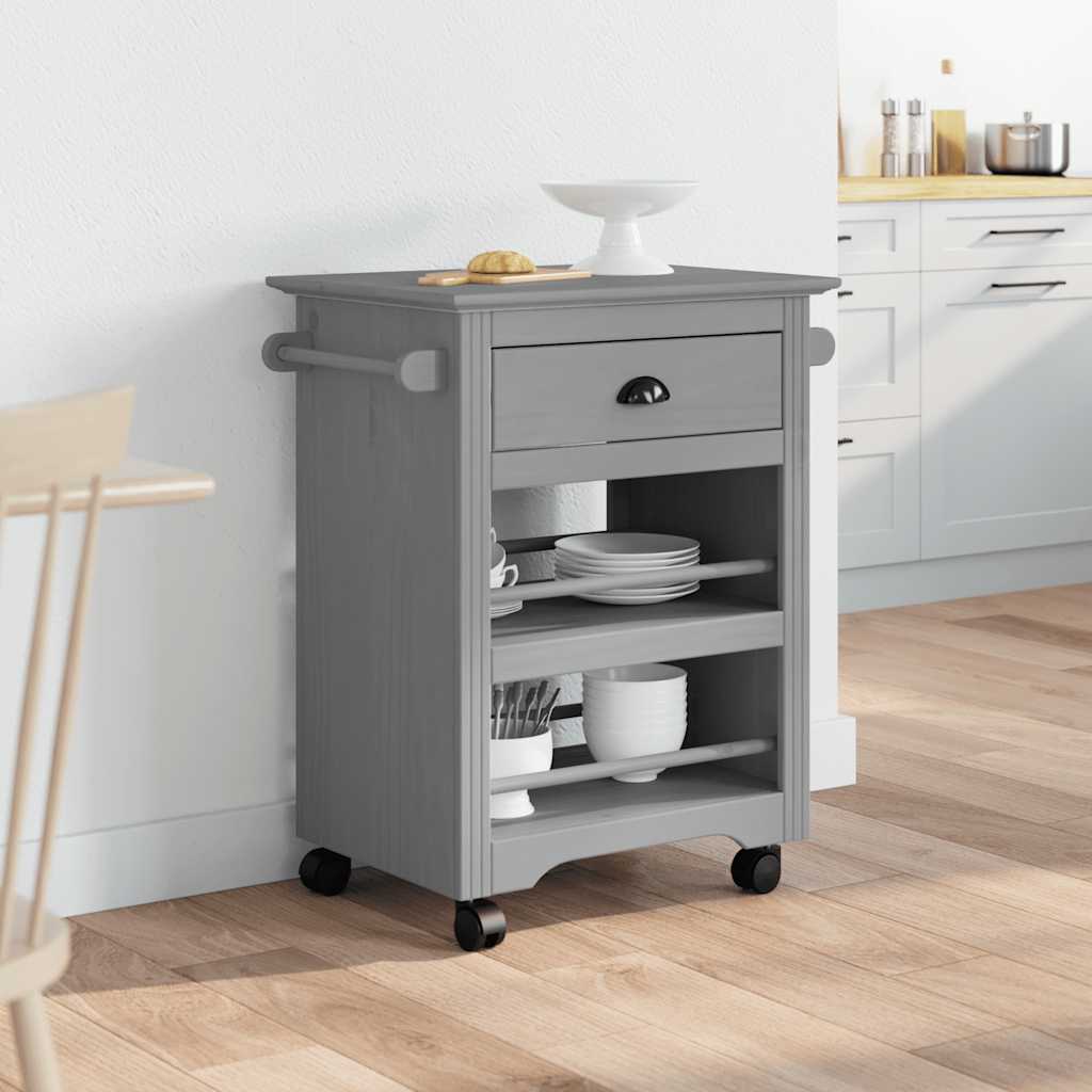 Chariot de cuisine BODO gris 67,5x45x80 cm Dessertes vidaXL   