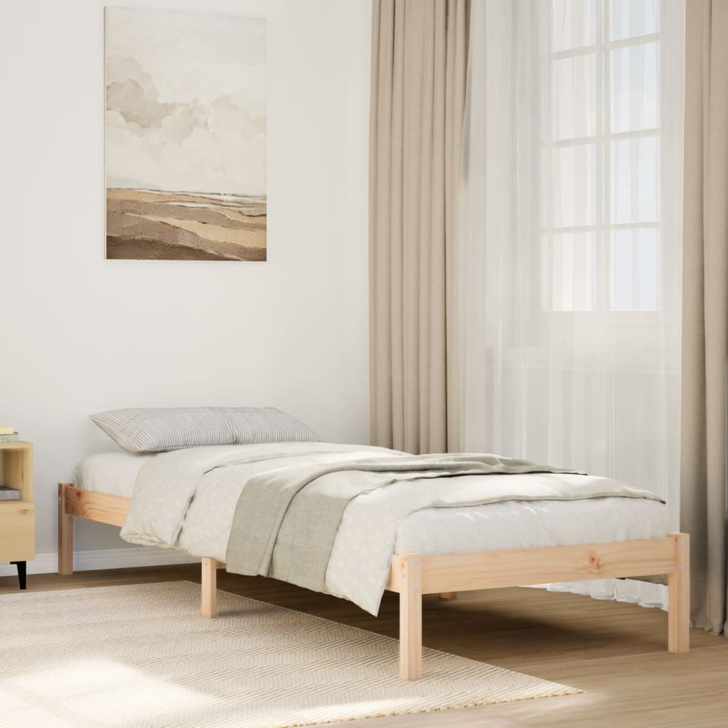 Cadre de lit extra long sans matelas 80x210 cm bois massif pin Lits & cadres de lit vidaXL   