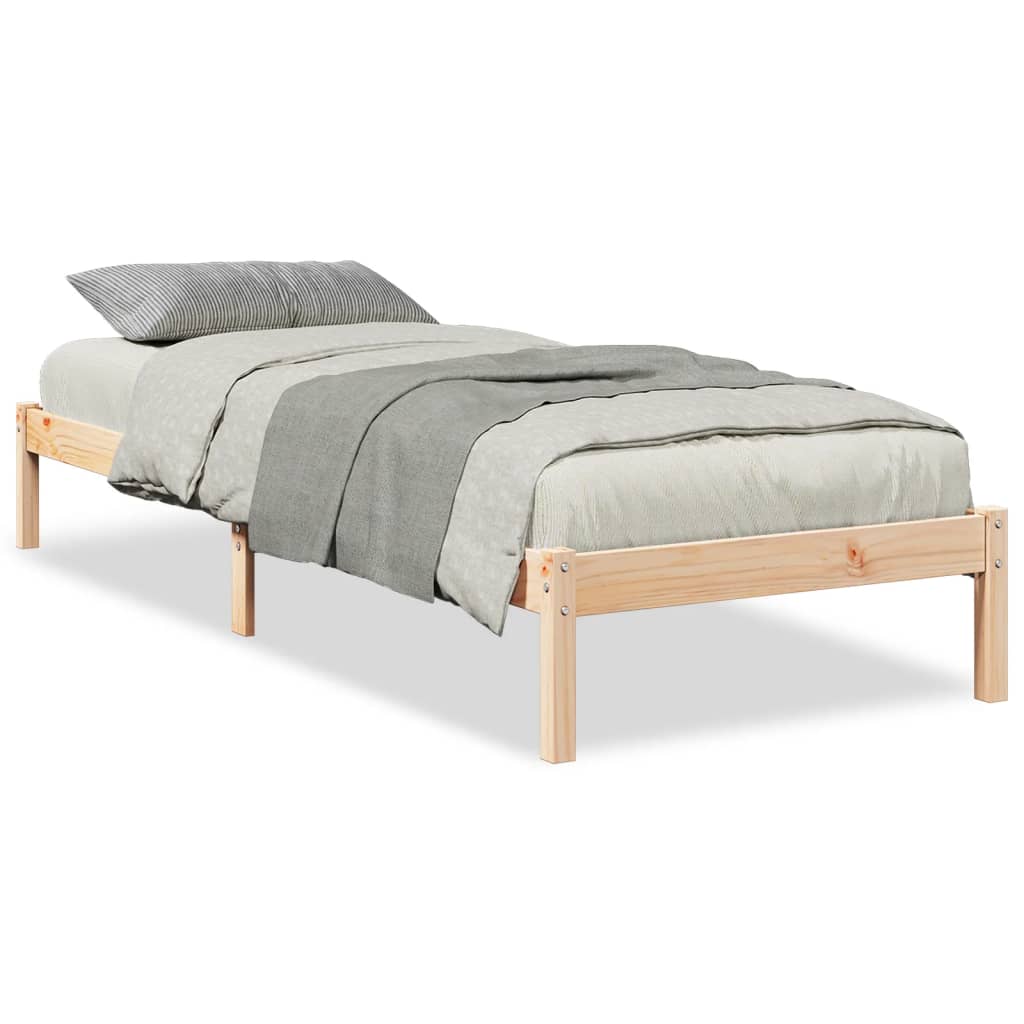 Cadre de lit extra long sans matelas 90x210 cm bois massif pin Lits & cadres de lit vidaXL   