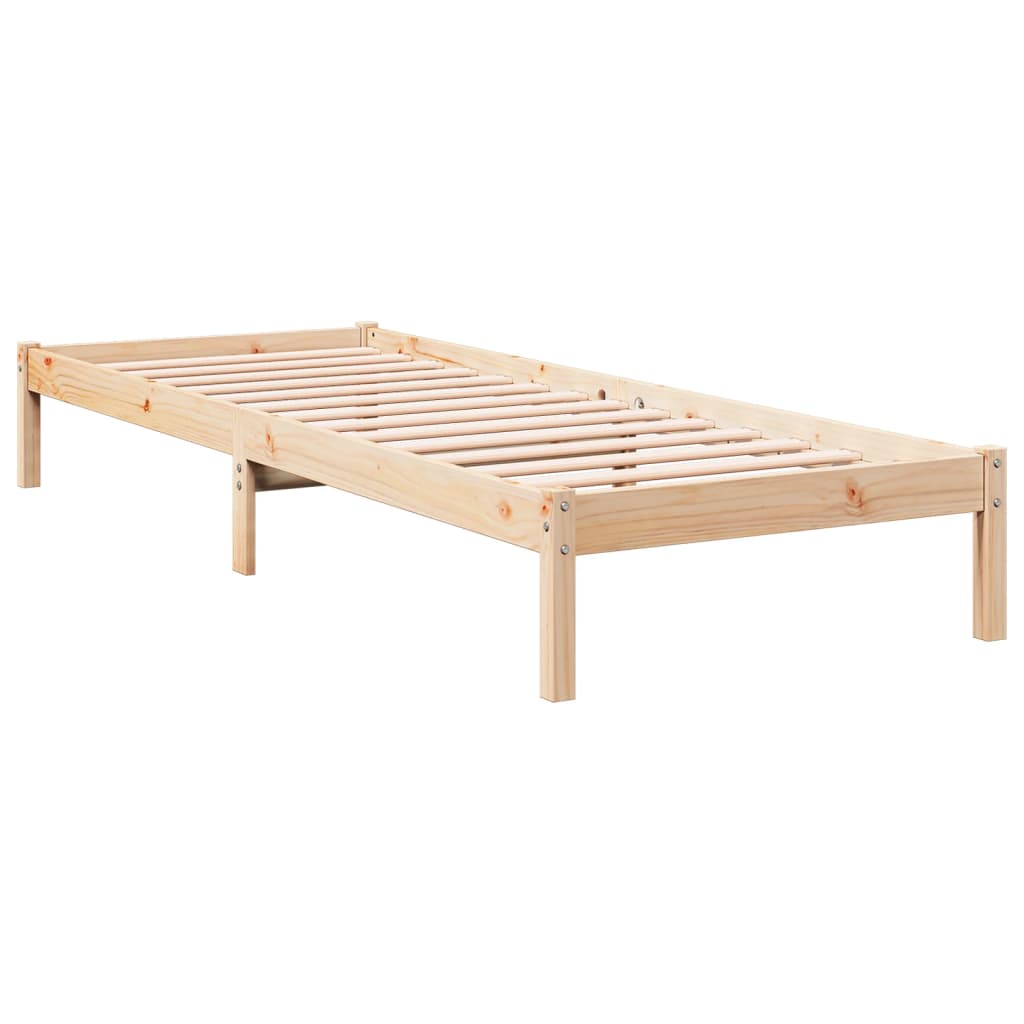 Cadre de lit extra long sans matelas 90x210 cm bois massif pin Lits & cadres de lit vidaXL   