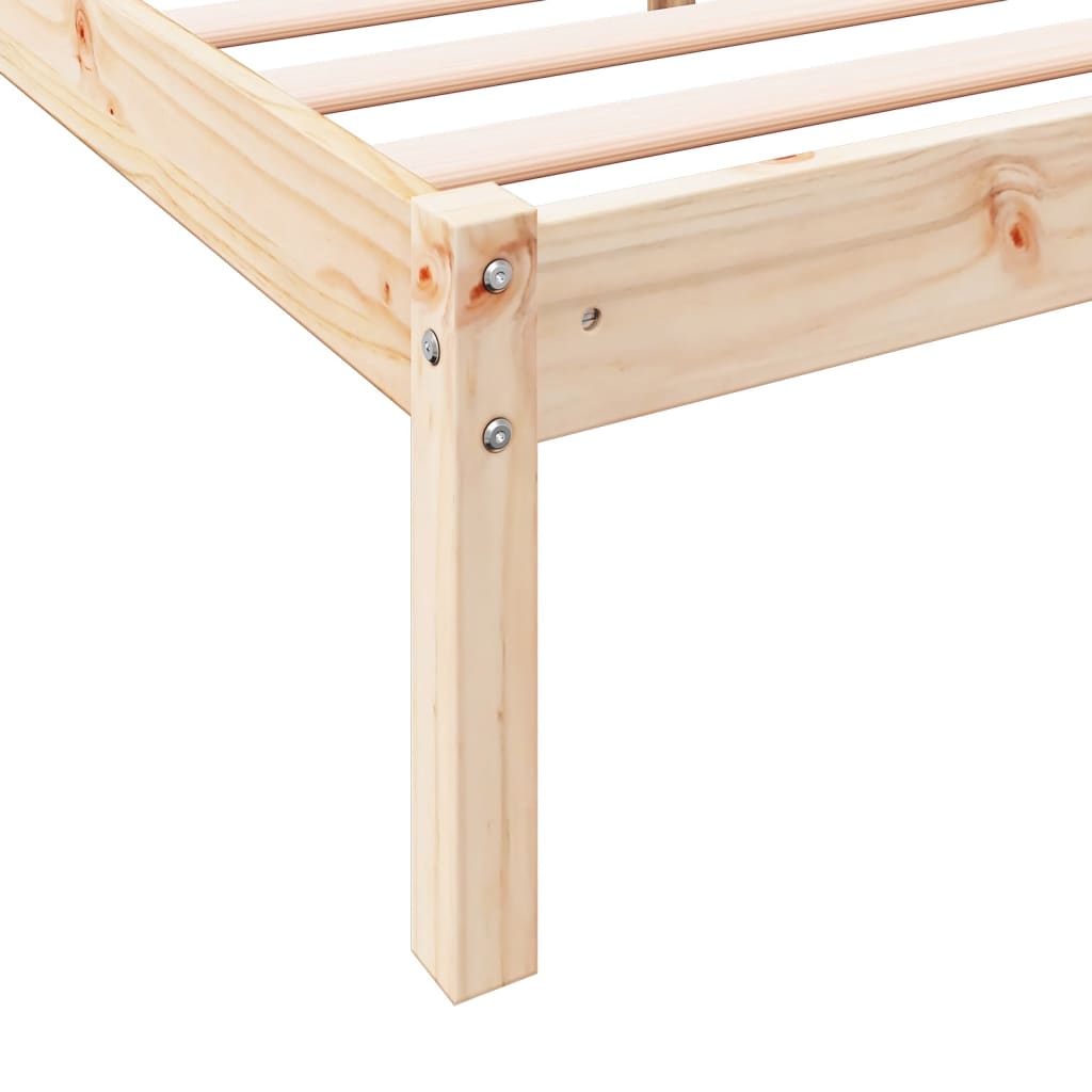 Cadre de lit extra long sans matelas 90x210 cm bois massif pin Lits & cadres de lit vidaXL   