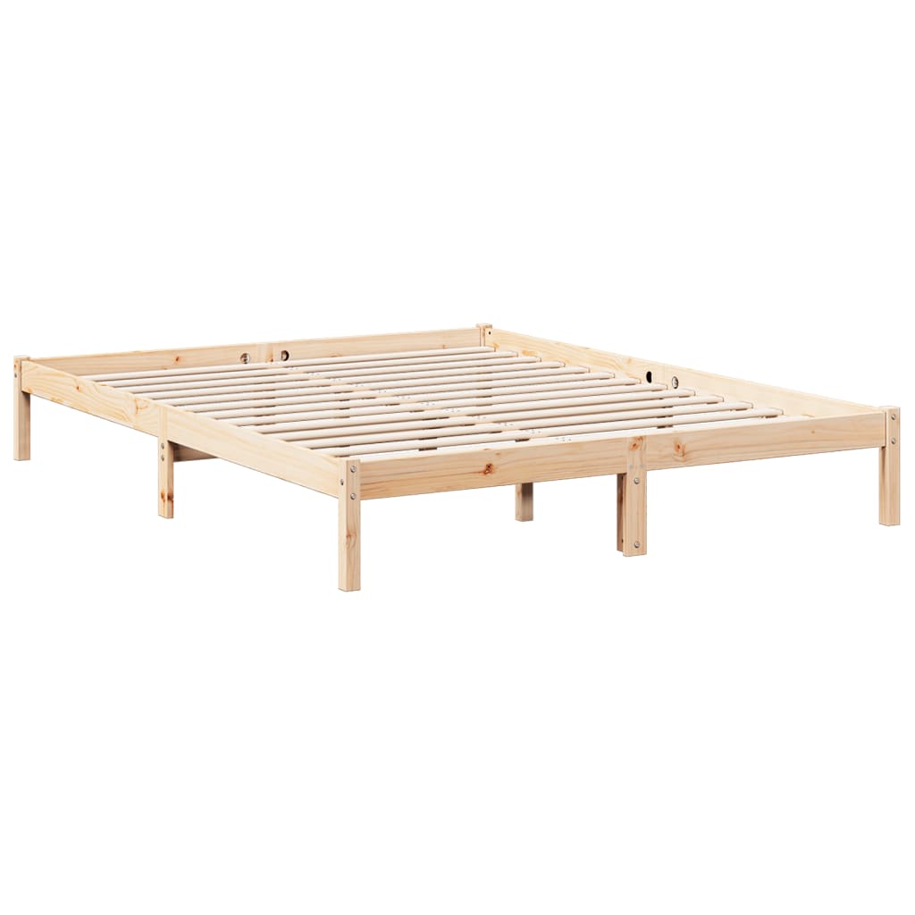 Cadre de lit extra long sans matelas 160x210 cm bois massif pin Lits & cadres de lit vidaXL   